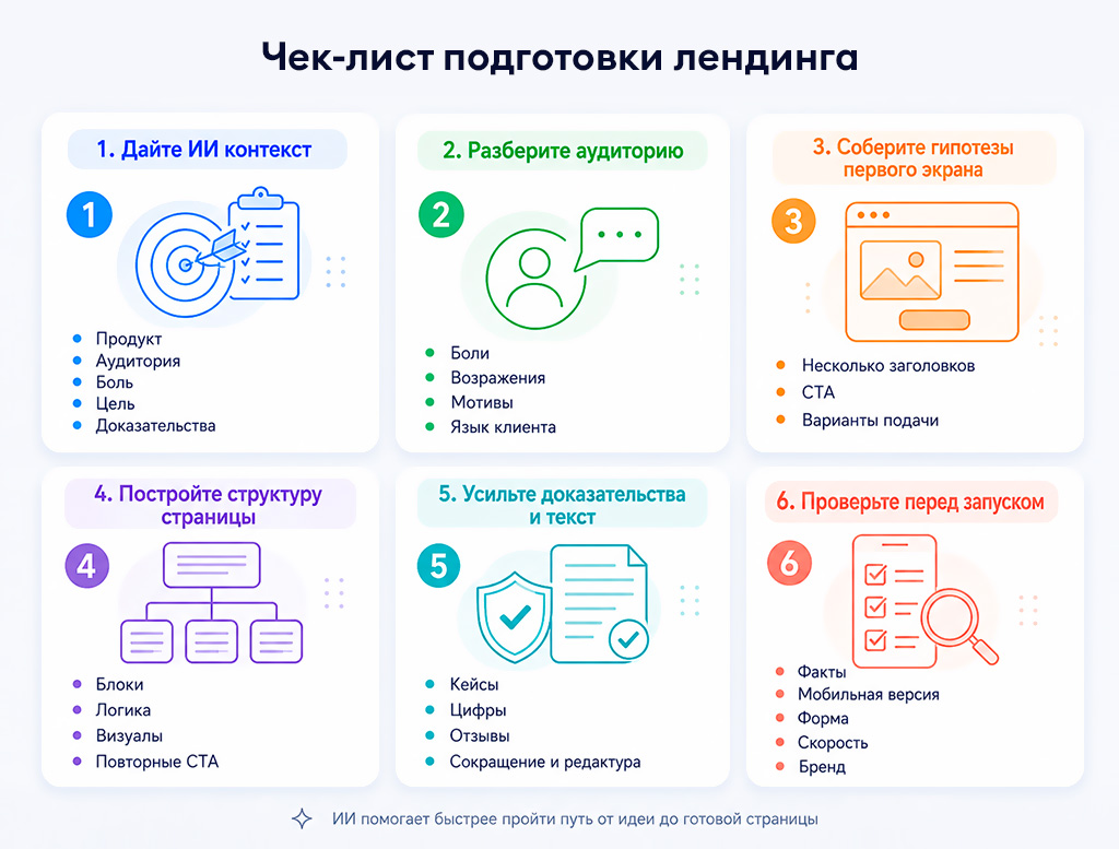 Чек-лист подготовки лендинга